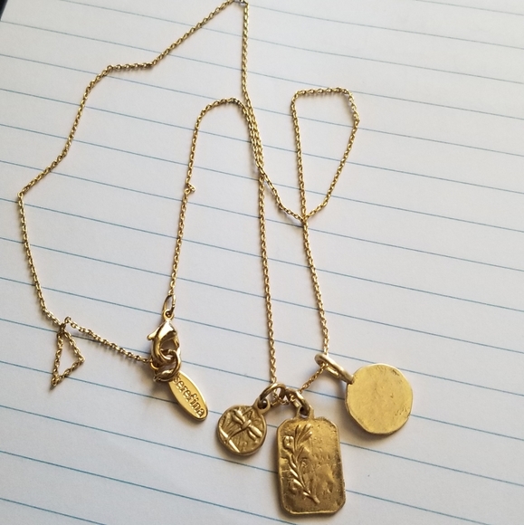 Anthropologie Postcard Charm Necklace by Serafina NWOT - Picture 6 of 7